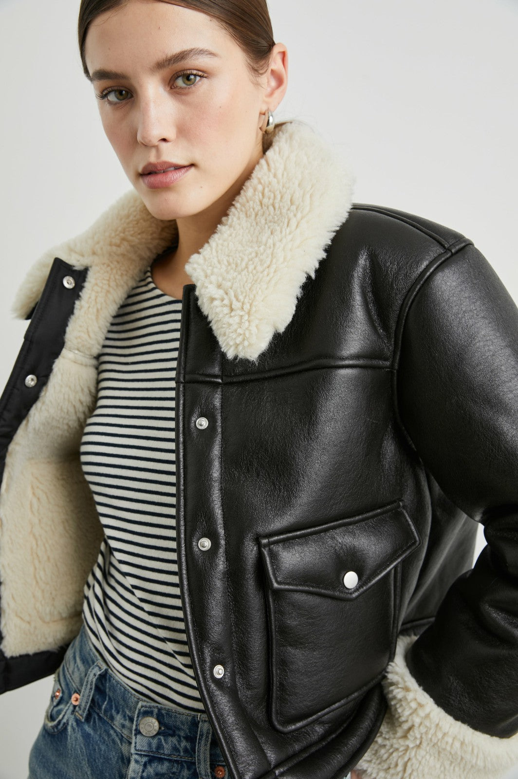 IMANI JACKET - BLACK IVORY| Rails sale
