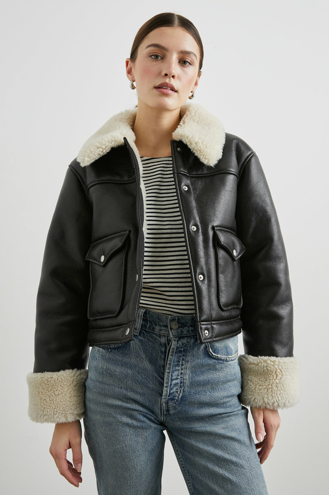 IMANI JACKET - BLACK IVORY| Rails sale