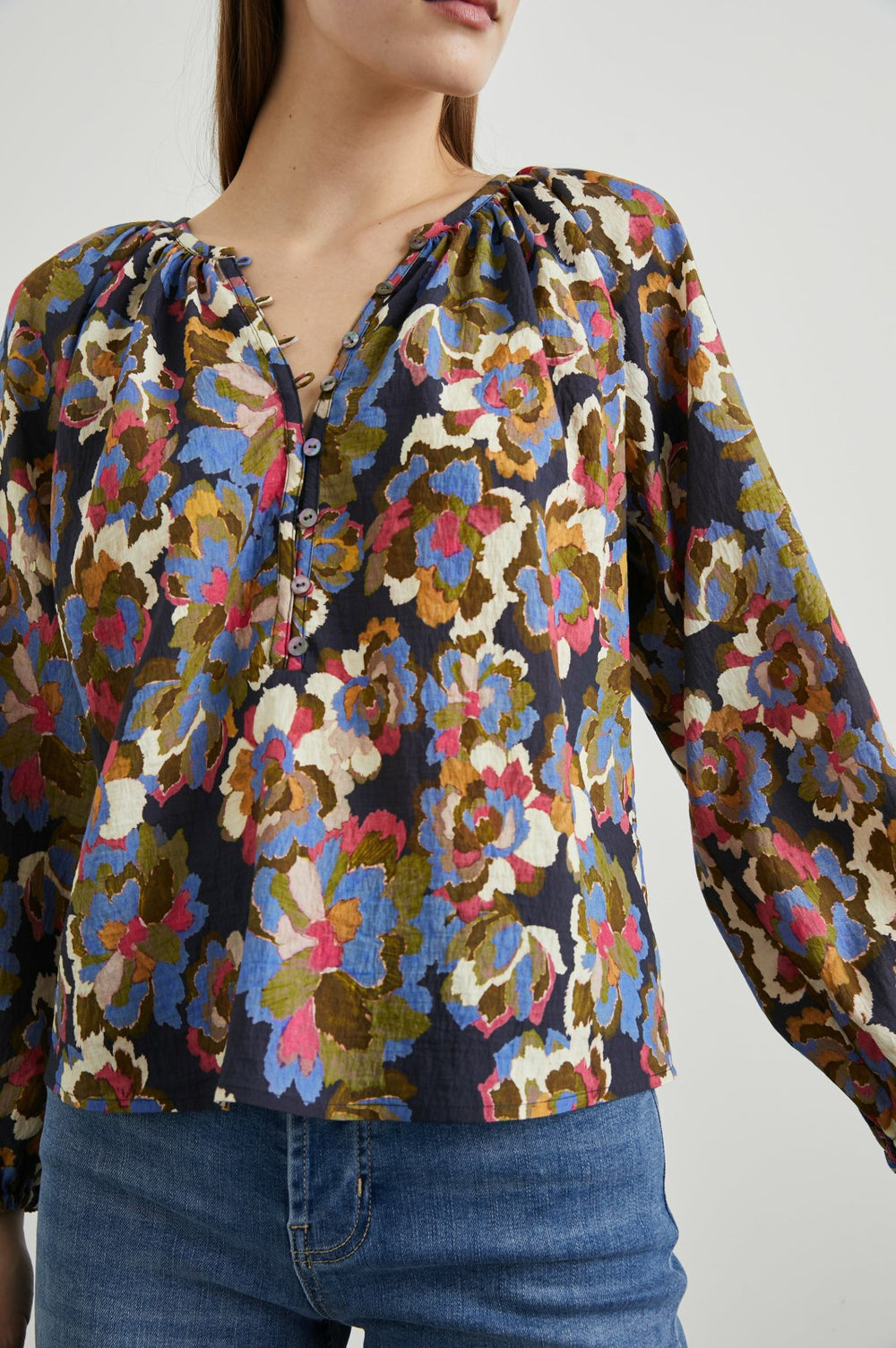 INDI TOP - NAVY WILDFLOWER| Rails for sale