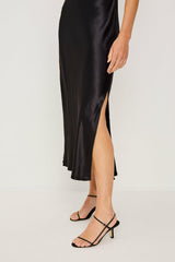 KAILANI DRESS - BLACK SATIN CREPE| Rails outlet