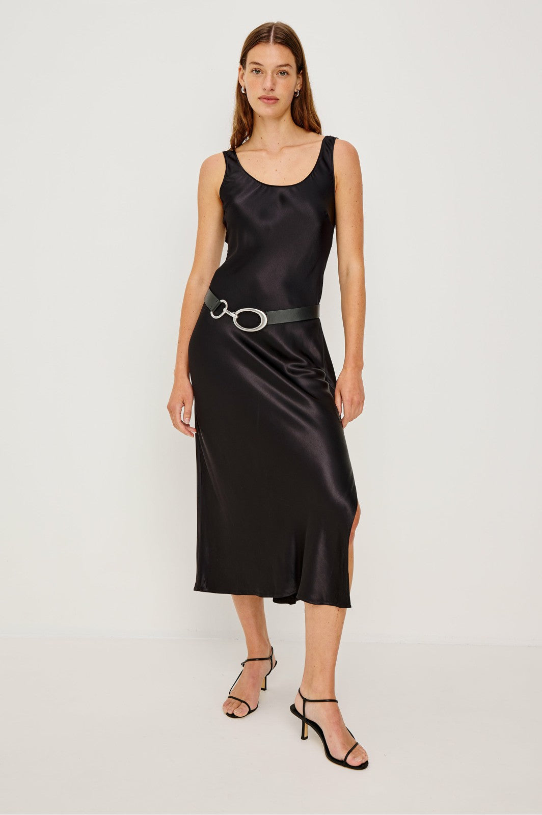 KAILANI DRESS - BLACK SATIN CREPE| Rails outlet