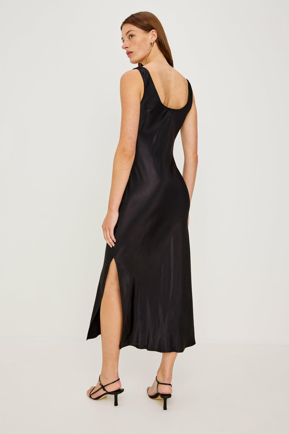 KAILANI DRESS - BLACK SATIN CREPE| Rails outlet