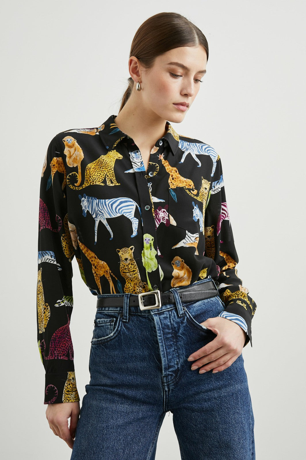 KATE SHIRT - ILLUSTRATED ANIMALS| Rails discount