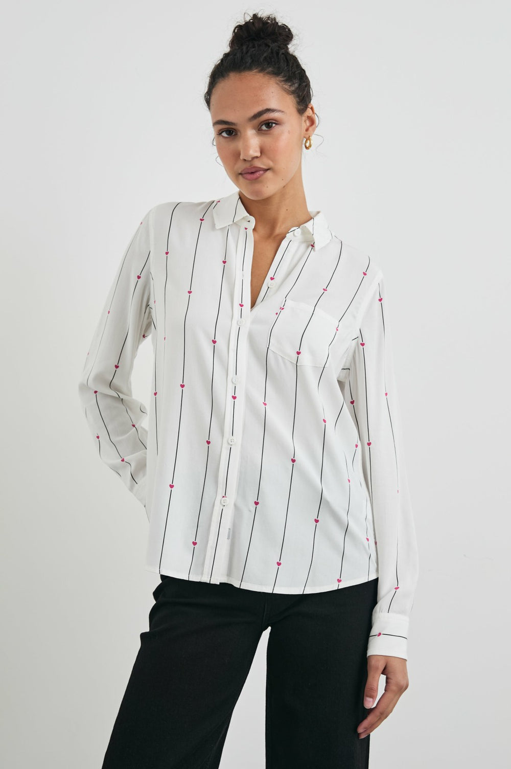 KATHRYN SHIRT - STRIPED HEARTS| Rails online