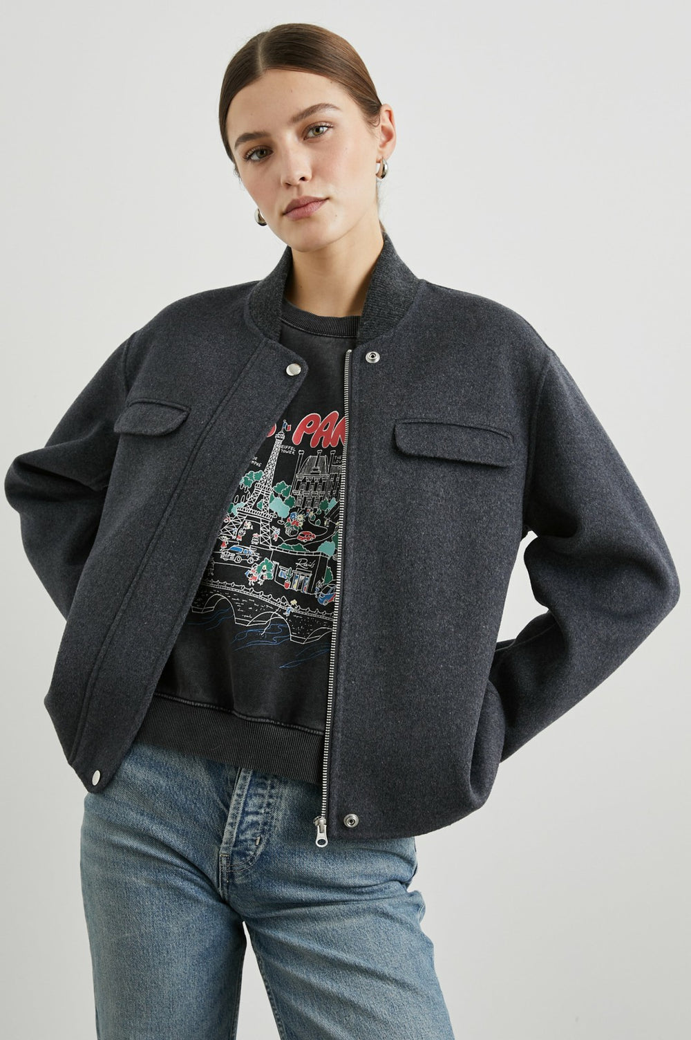 KINSLEY JACKET- CHARCOAL| Rails outlet