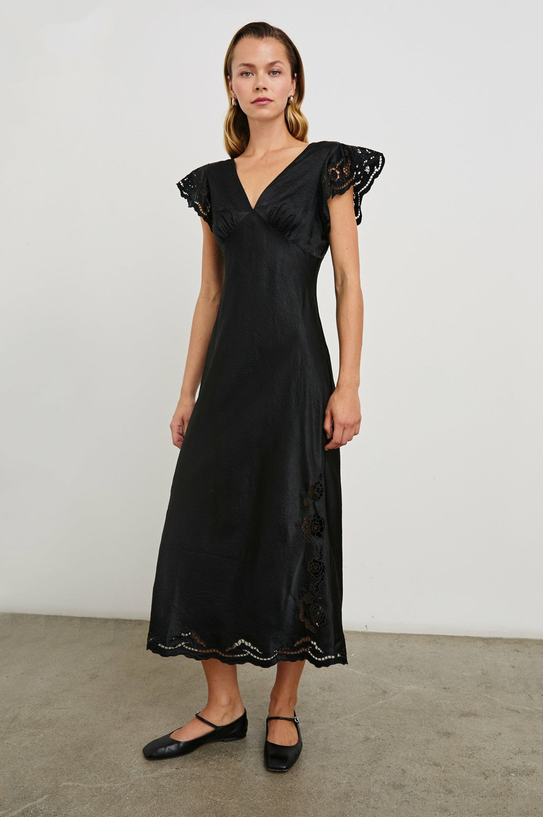 MCKENNA DRESS - BLACK EYELET| Rails US