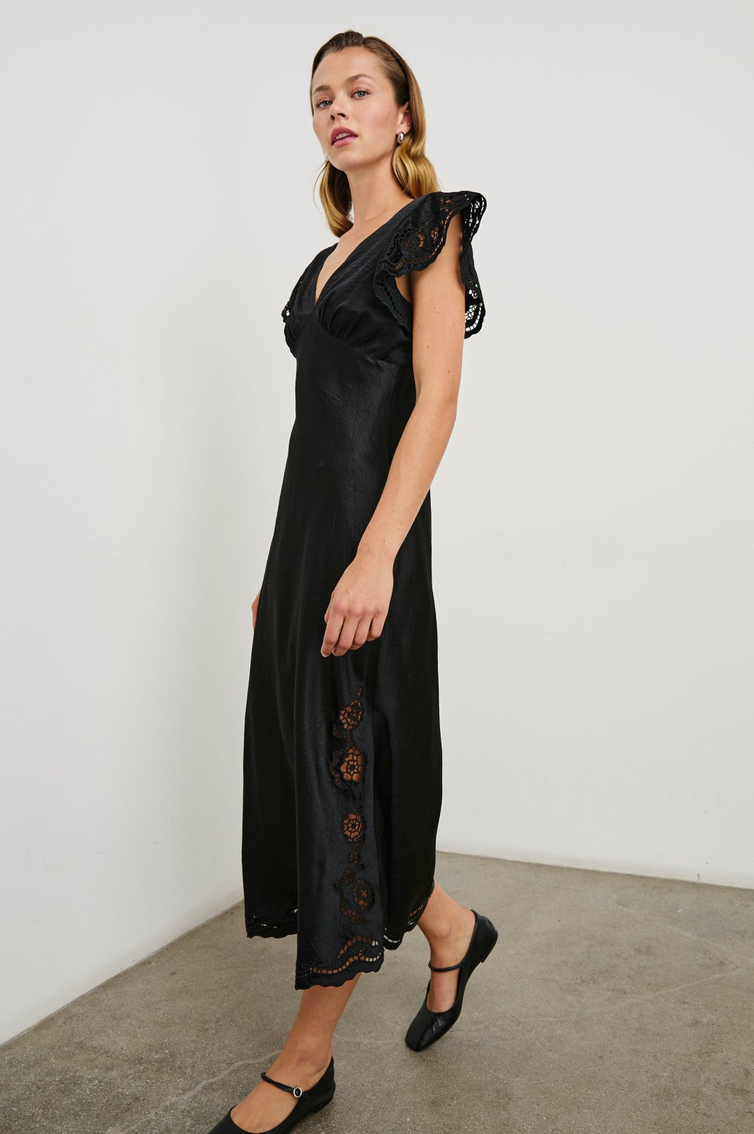 MCKENNA DRESS - BLACK EYELET| Rails US
