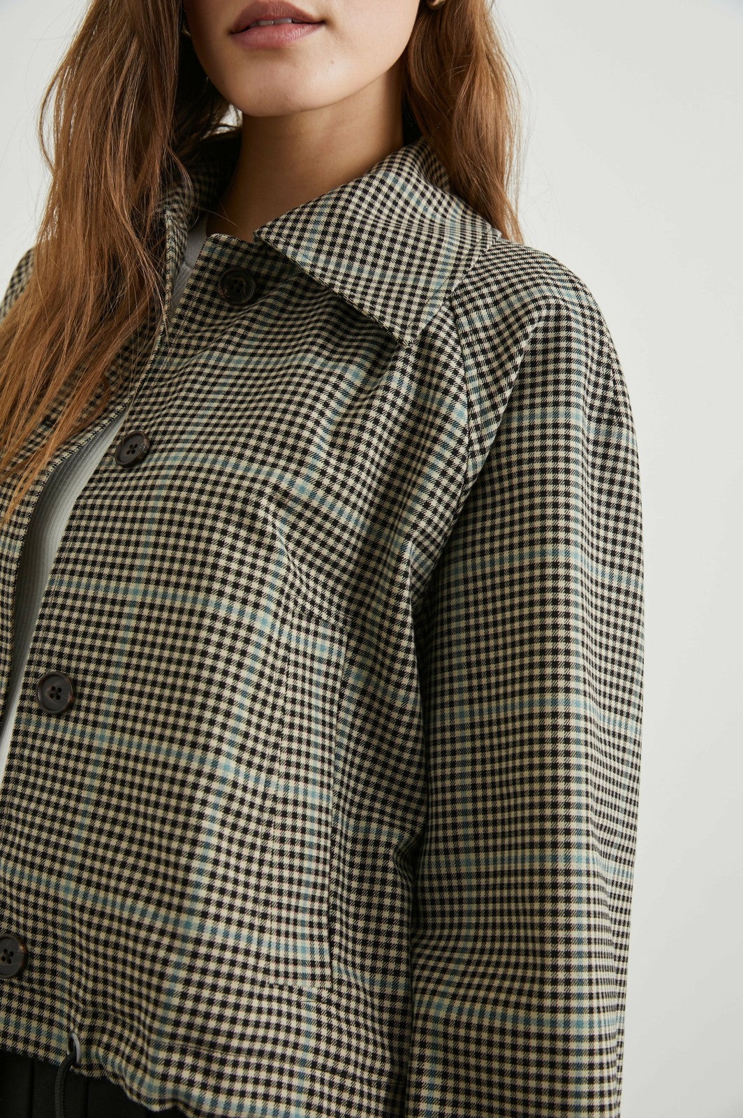 NORTH JACKET - TEAL MULTI CHECK| Rails on sale