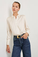 SAIGE SHIRT - BRIXTON STRIPE| Rails on sale
