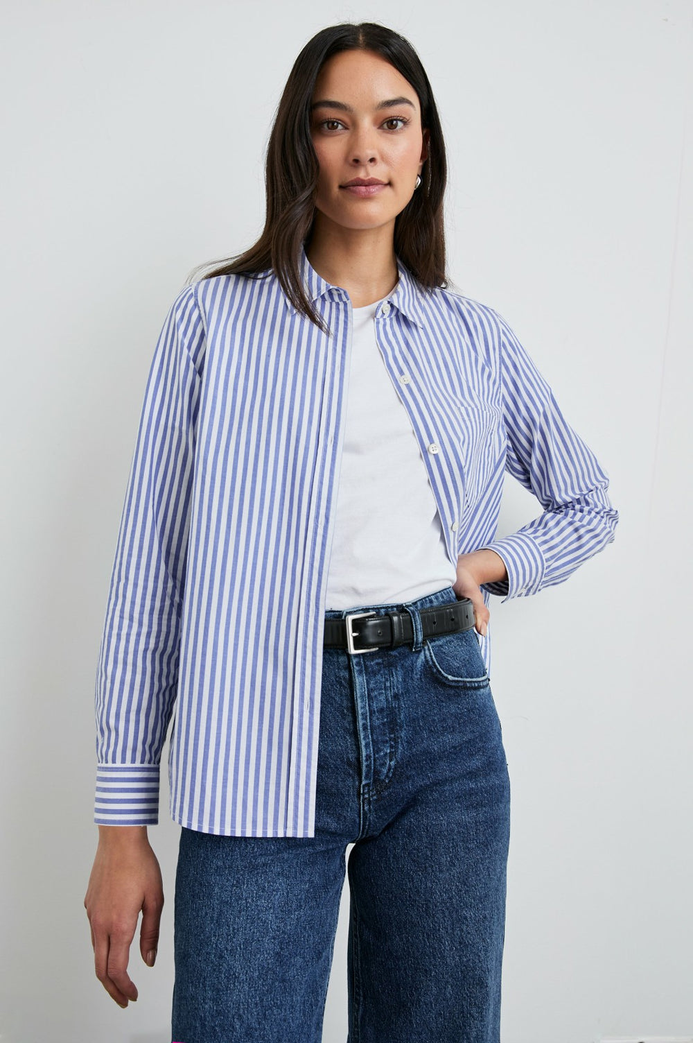 STINA SHIRT - MARINER WHITE STRIPE| Rails US