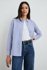 STINA SHIRT - MARINER WHITE STRIPE| Rails US