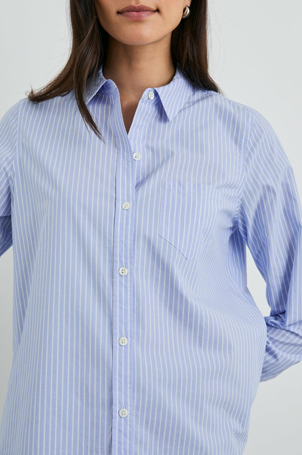 STINA SHIRT - OXFORD WHITE STRIPE| Rails online
