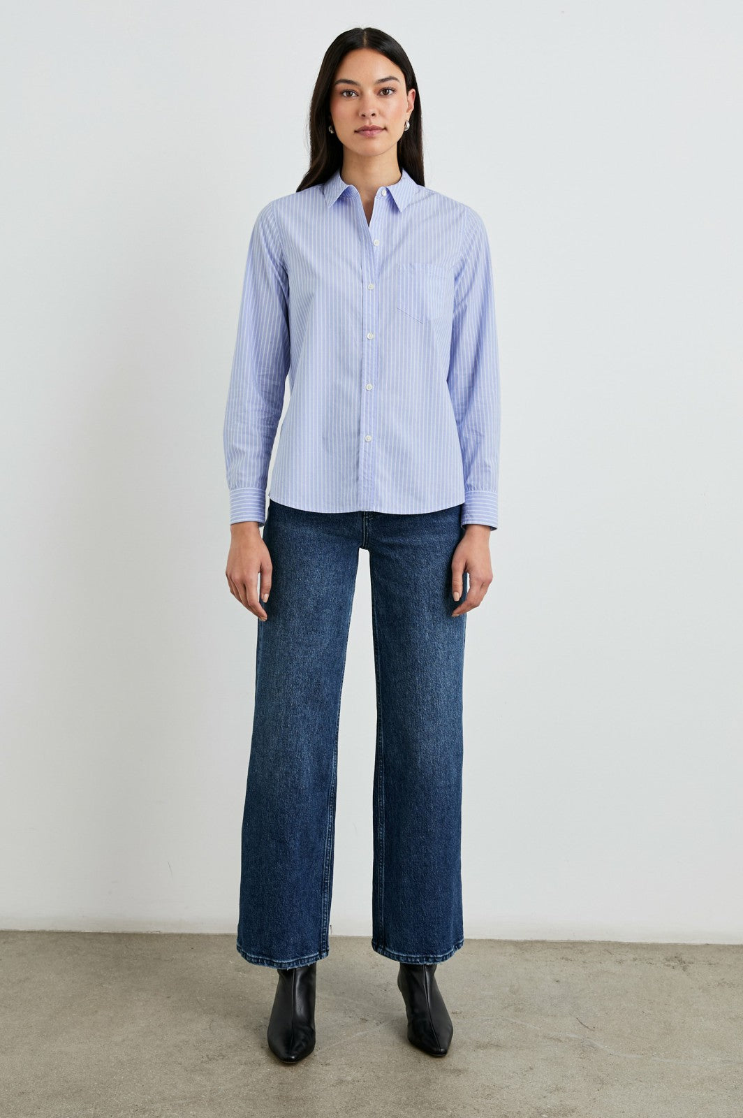 STINA SHIRT - OXFORD WHITE STRIPE| Rails online