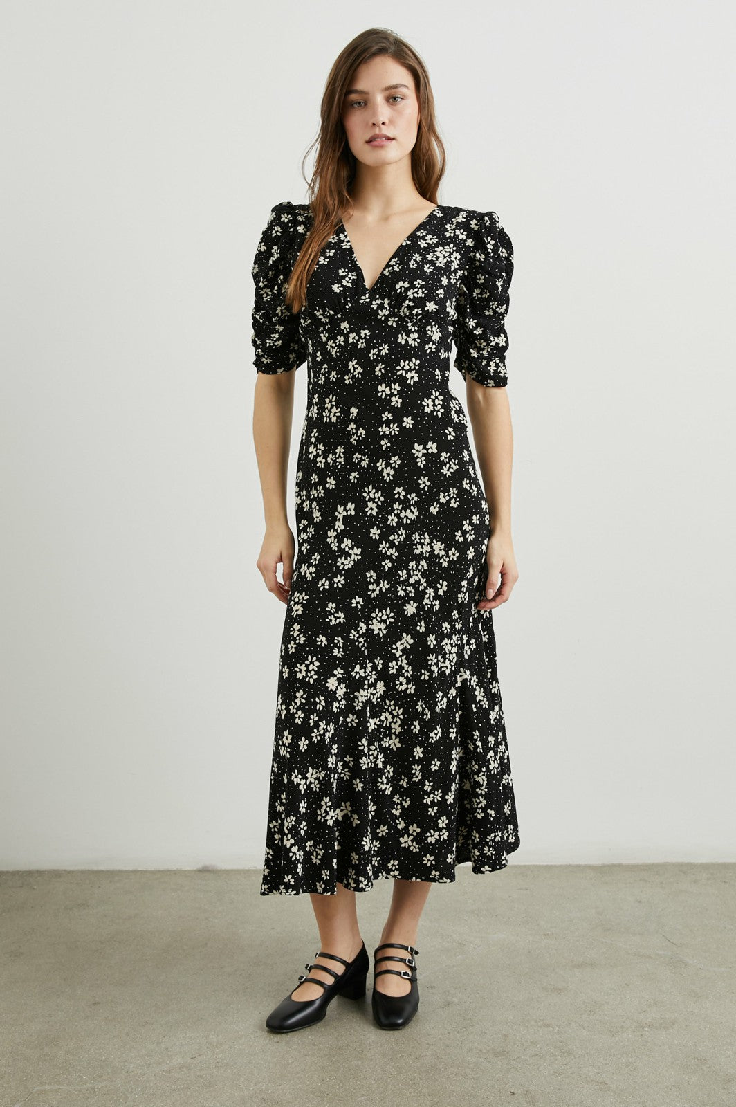ZARIAH DRESS - NOIR FLORAL| Rails outlet