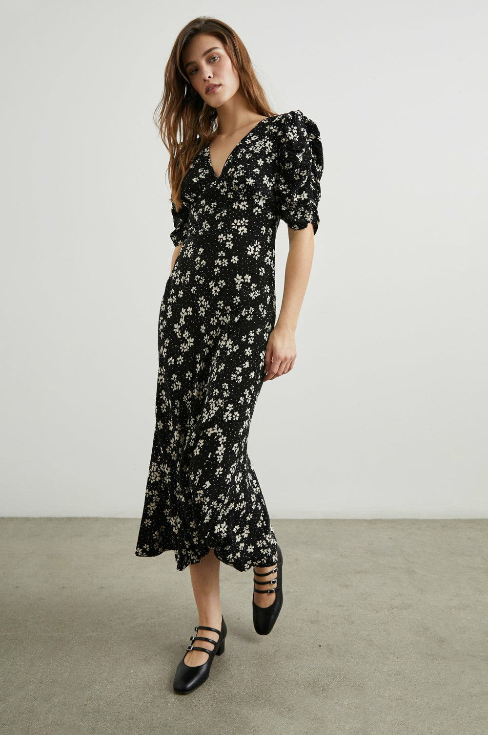 ZARIAH DRESS - NOIR FLORAL| Rails outlet