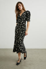 ZARIAH DRESS - NOIR FLORAL| Rails outlet