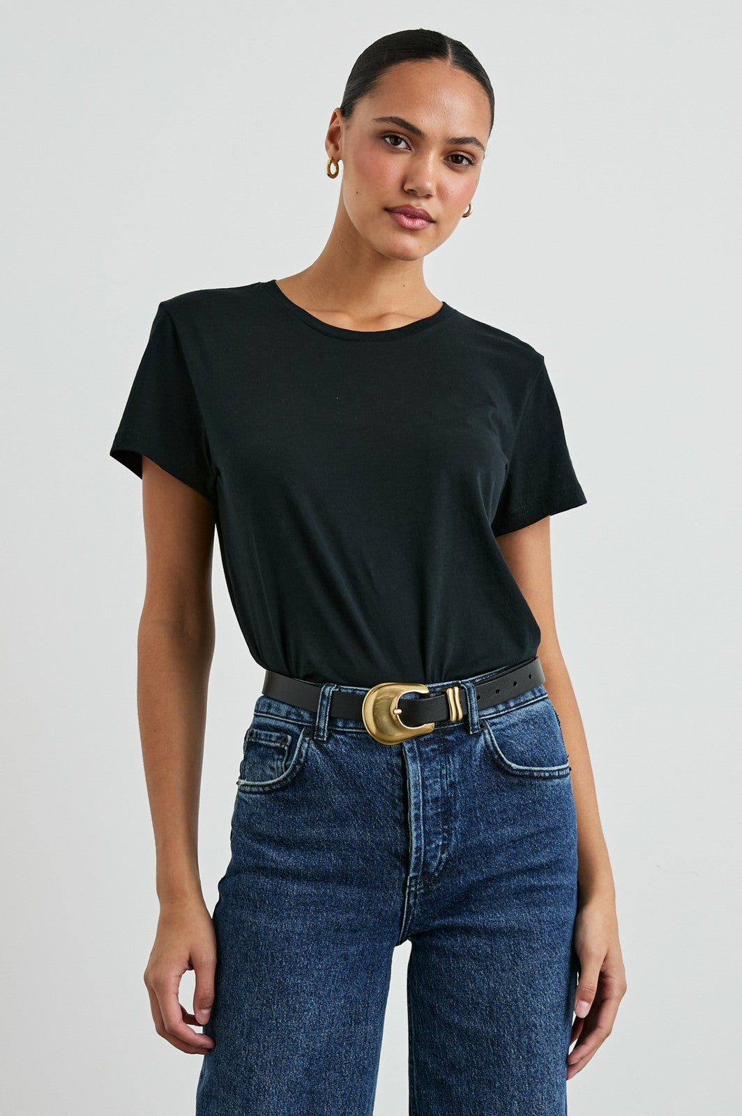 CLASSIC CREW NECK T-SHIRT - BLACK| Rails on sale
