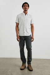 CARSON SHIRT - CROP CIRCLE WHITE| Rails sale