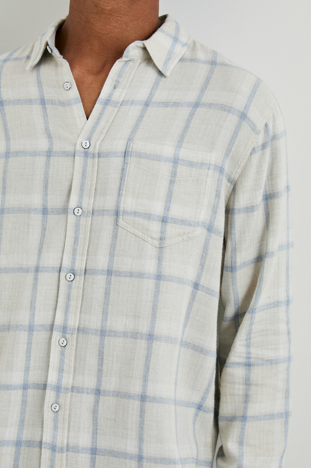 LENNOX SHIRT - PARCHMENT SKY MELANGE| Rails sale
