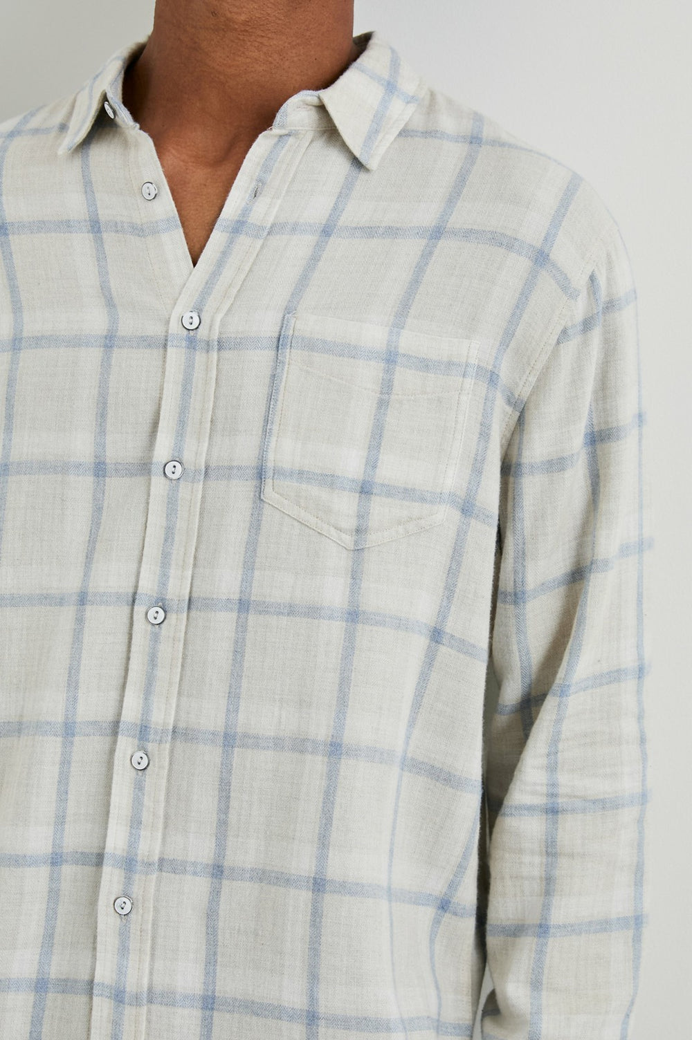 LENNOX SHIRT - PARCHMENT SKY MELANGE| Rails sale