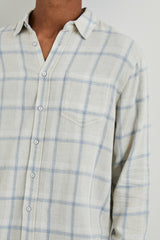LENNOX SHIRT - PARCHMENT SKY MELANGE| Rails sale