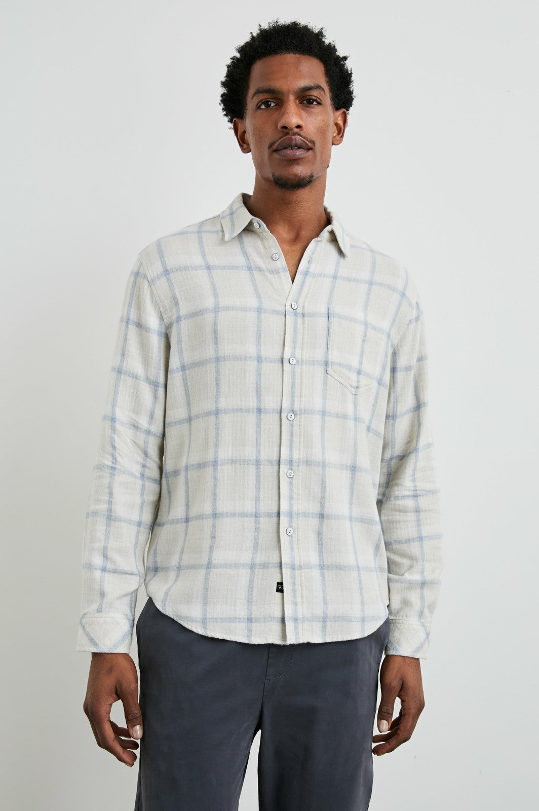 LENNOX SHIRT - PARCHMENT SKY MELANGE| Rails sale