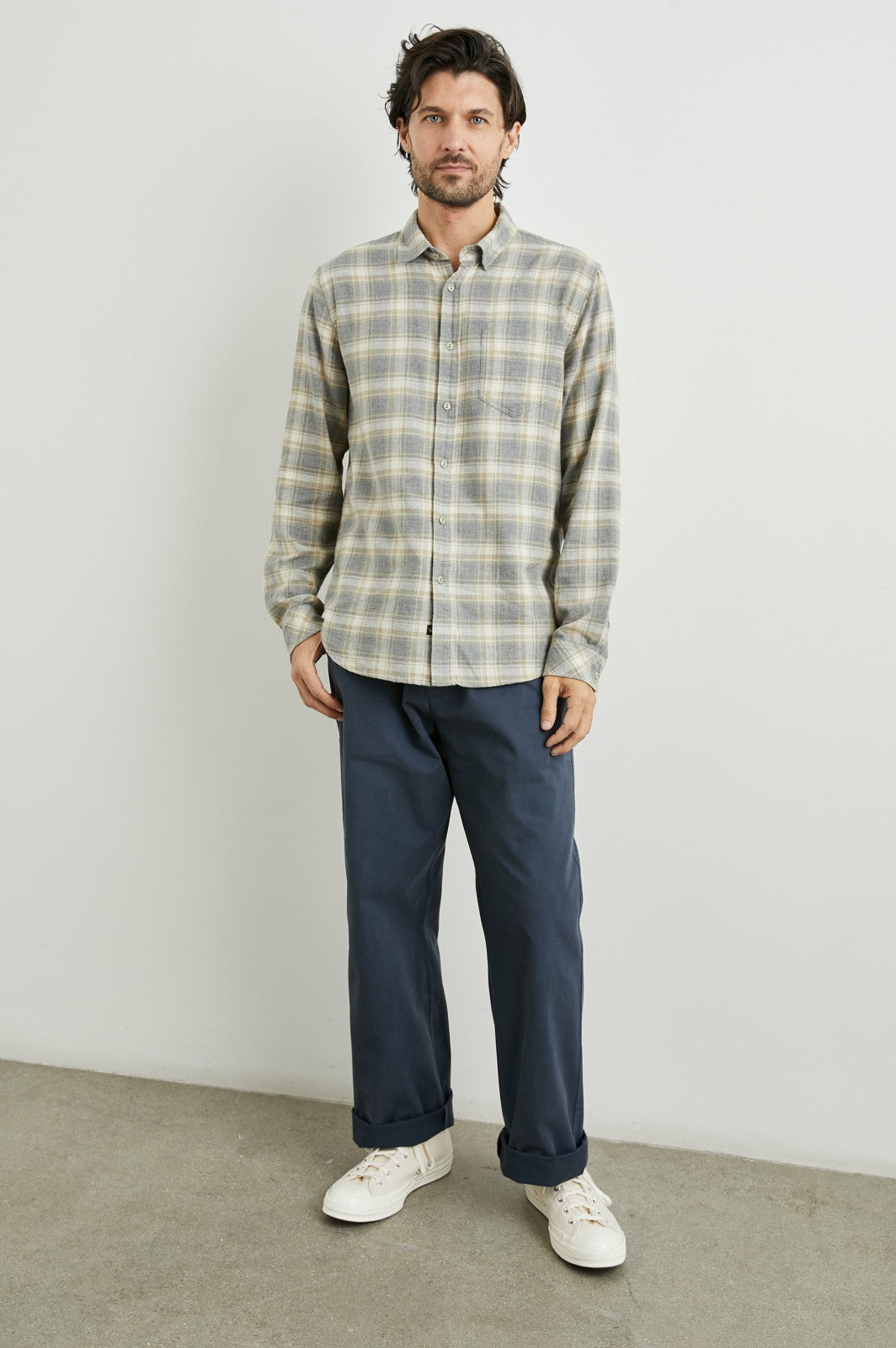 WYATT SHIRT - CHARCOAL DESERT MELANGE| Rails online