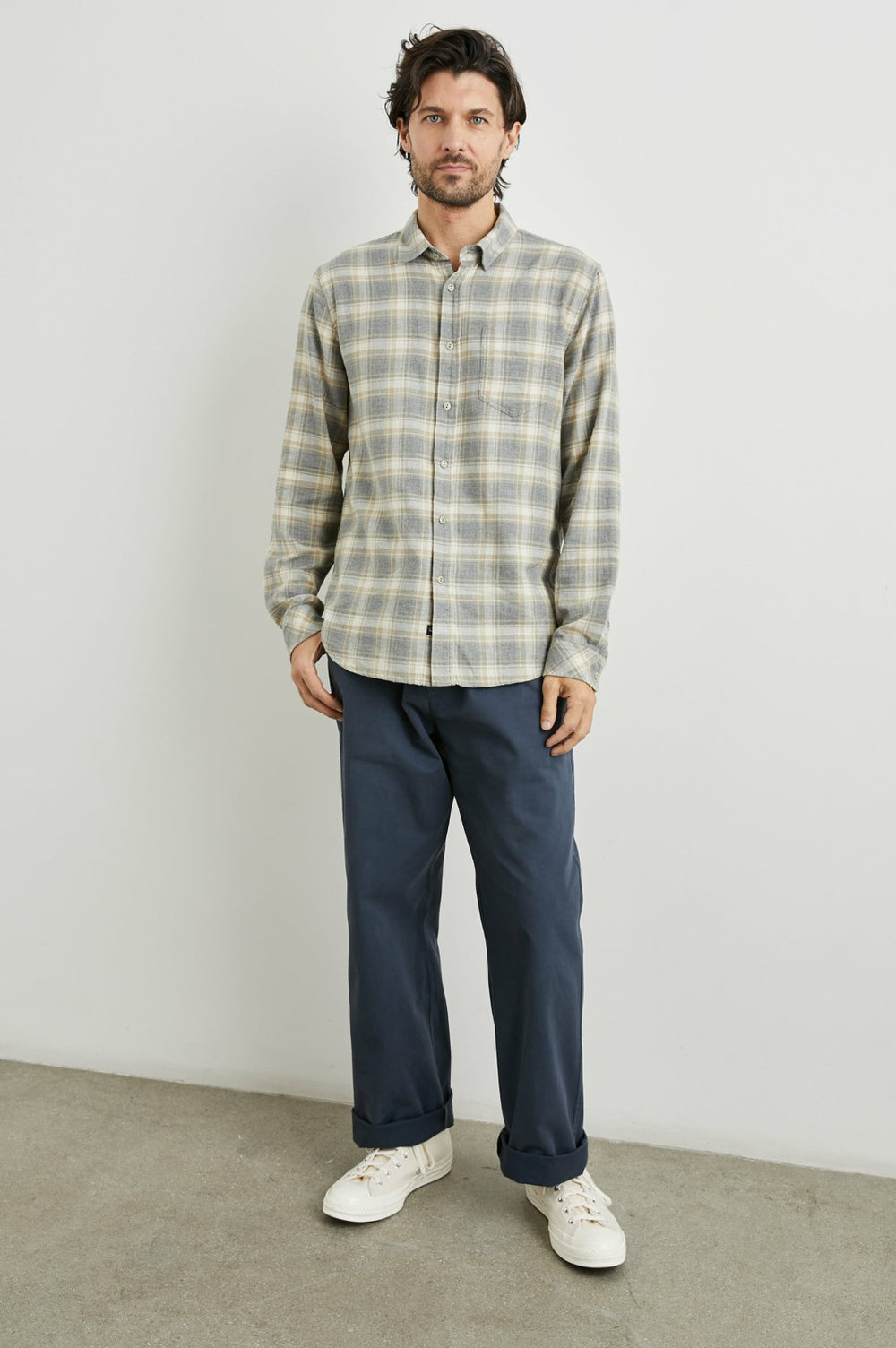WYATT SHIRT - CHARCOAL DESERT MELANGE| Rails online
