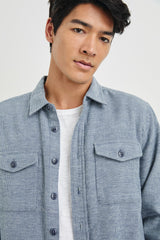 BURR SHIRT JACKET - DENIM WHITE| Rails on sale