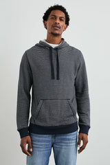 CALVIN HOODIE - NAVY CREAM STRIPE| Rails discount