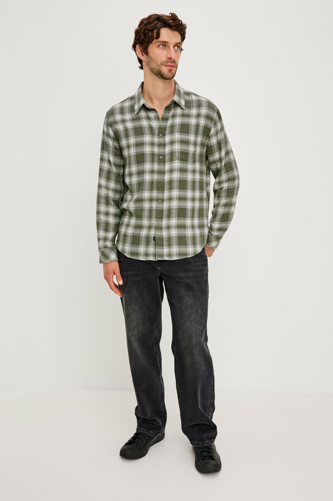 LENNOX SHIRT - DEEP MEADOW WHITE| Rails sale