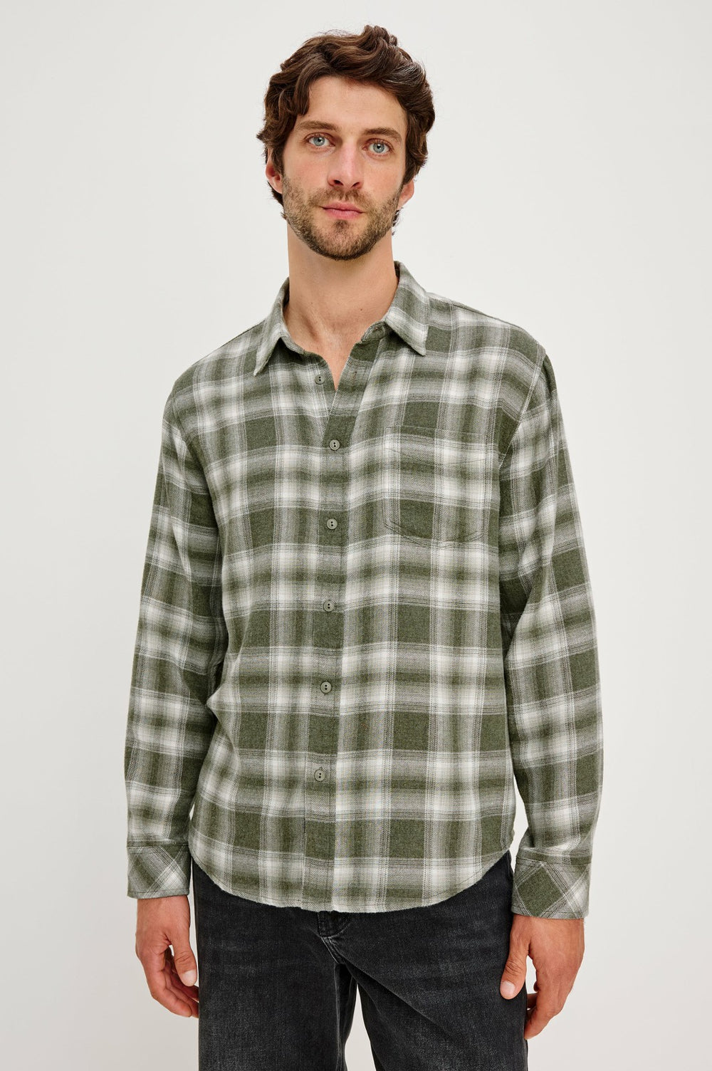 LENNOX SHIRT - DEEP MEADOW WHITE| Rails sale