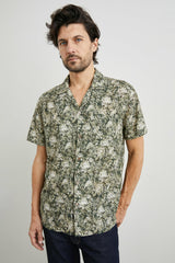 MORENO SHIRT - WATERCOLOR OLIVE BRASS| Rails for sale