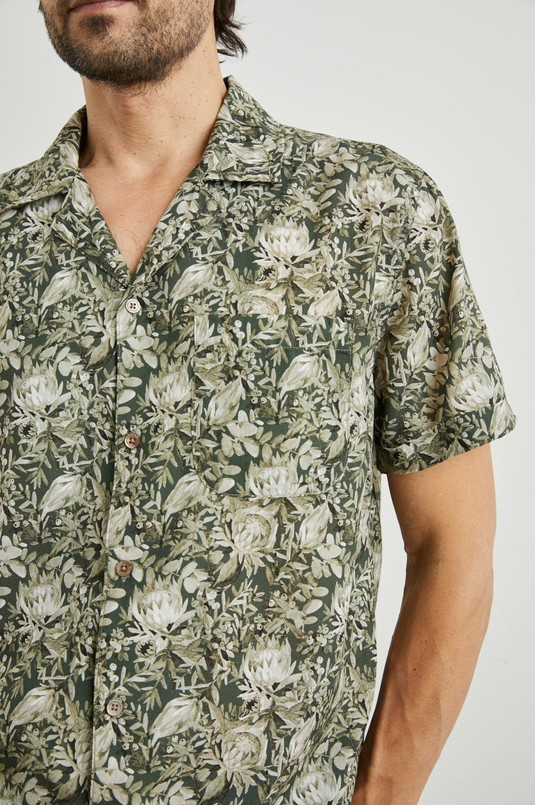 MORENO SHIRT - WATERCOLOR OLIVE BRASS| Rails for sale