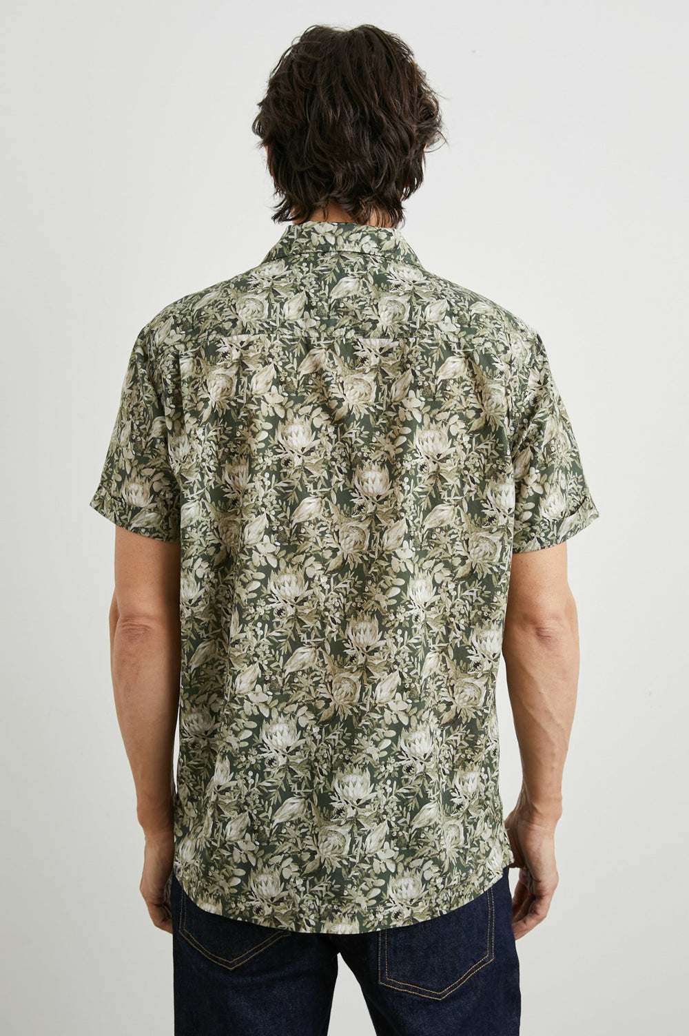 MORENO SHIRT - WATERCOLOR OLIVE BRASS| Rails for sale