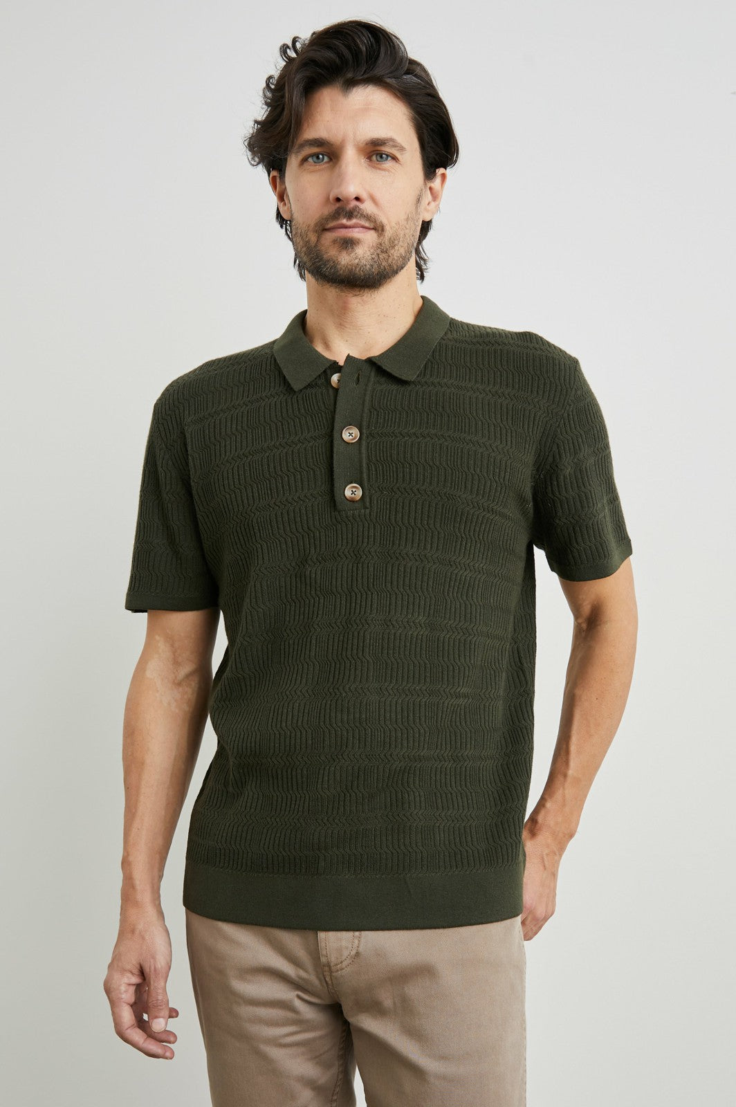 NATHAN POLO SHIRT - ANCIENT OLIVE| Rails online