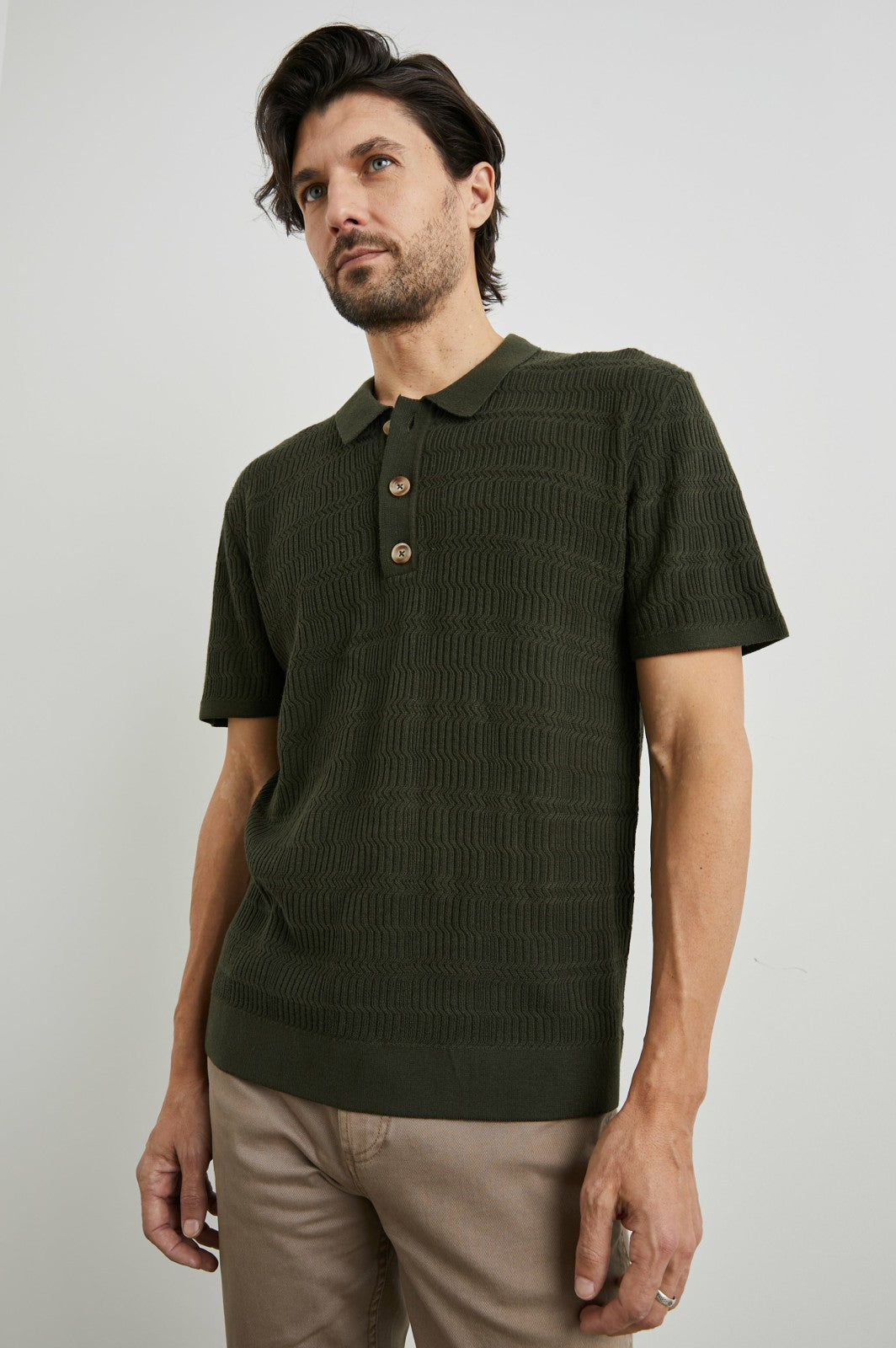 NATHAN POLO SHIRT - ANCIENT OLIVE| Rails online