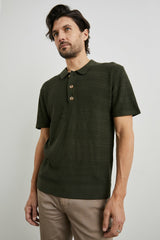 NATHAN POLO SHIRT - ANCIENT OLIVE| Rails online