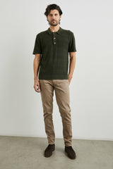 NATHAN POLO SHIRT - ANCIENT OLIVE| Rails online