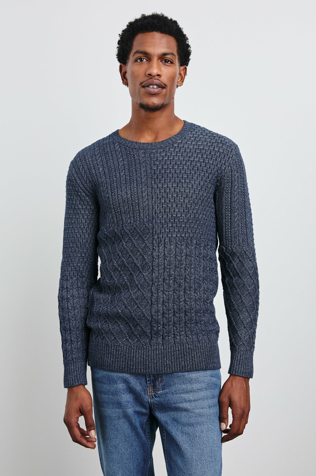 BIARRITZ SWEATER - MULTI WEAVE INDIGO| Rails discount