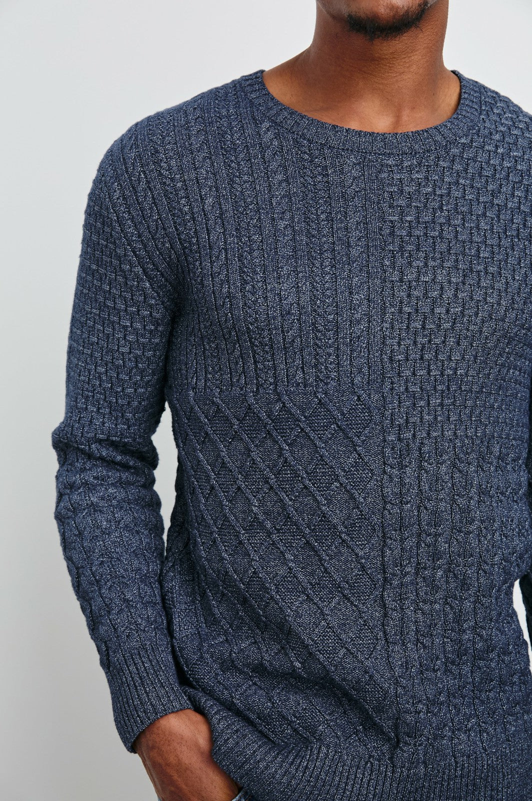 BIARRITZ SWEATER - MULTI WEAVE INDIGO| Rails discount