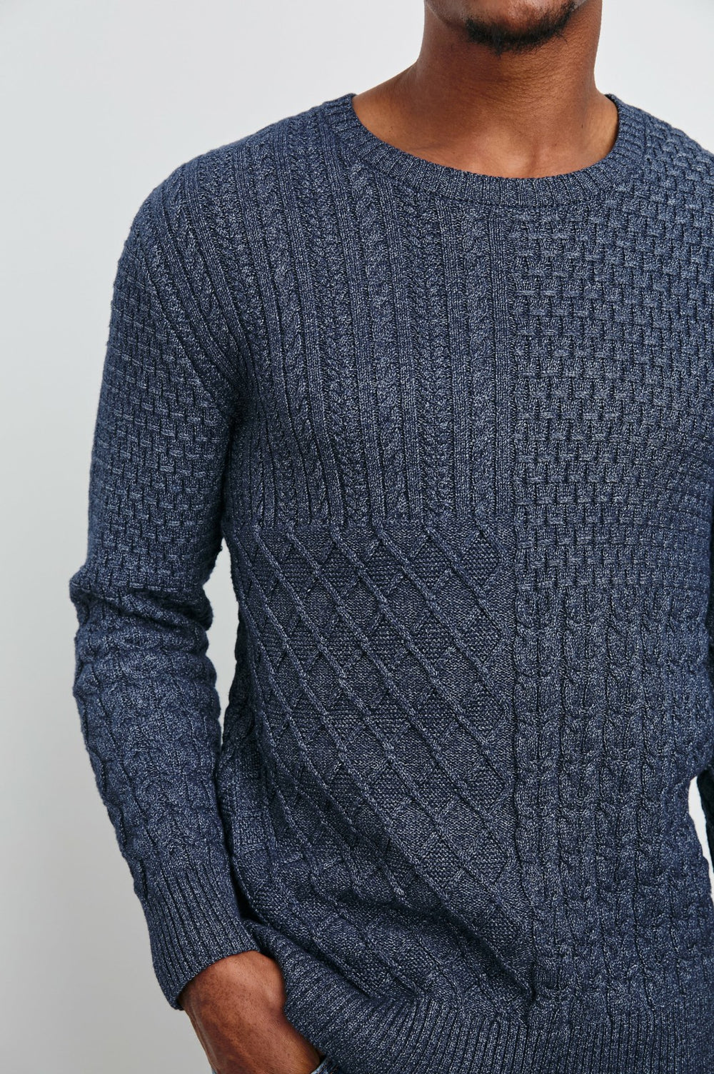 BIARRITZ SWEATER - MULTI WEAVE INDIGO| Rails discount