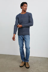 BIARRITZ SWEATER - MULTI WEAVE INDIGO| Rails discount