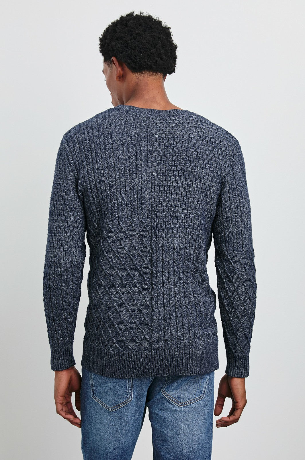 BIARRITZ SWEATER - MULTI WEAVE INDIGO| Rails discount