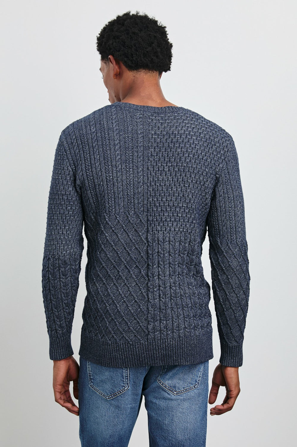 BIARRITZ SWEATER - MULTI WEAVE INDIGO| Rails discount