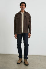 BURR SHIRT JACKET - PINE CONE| Rails sale