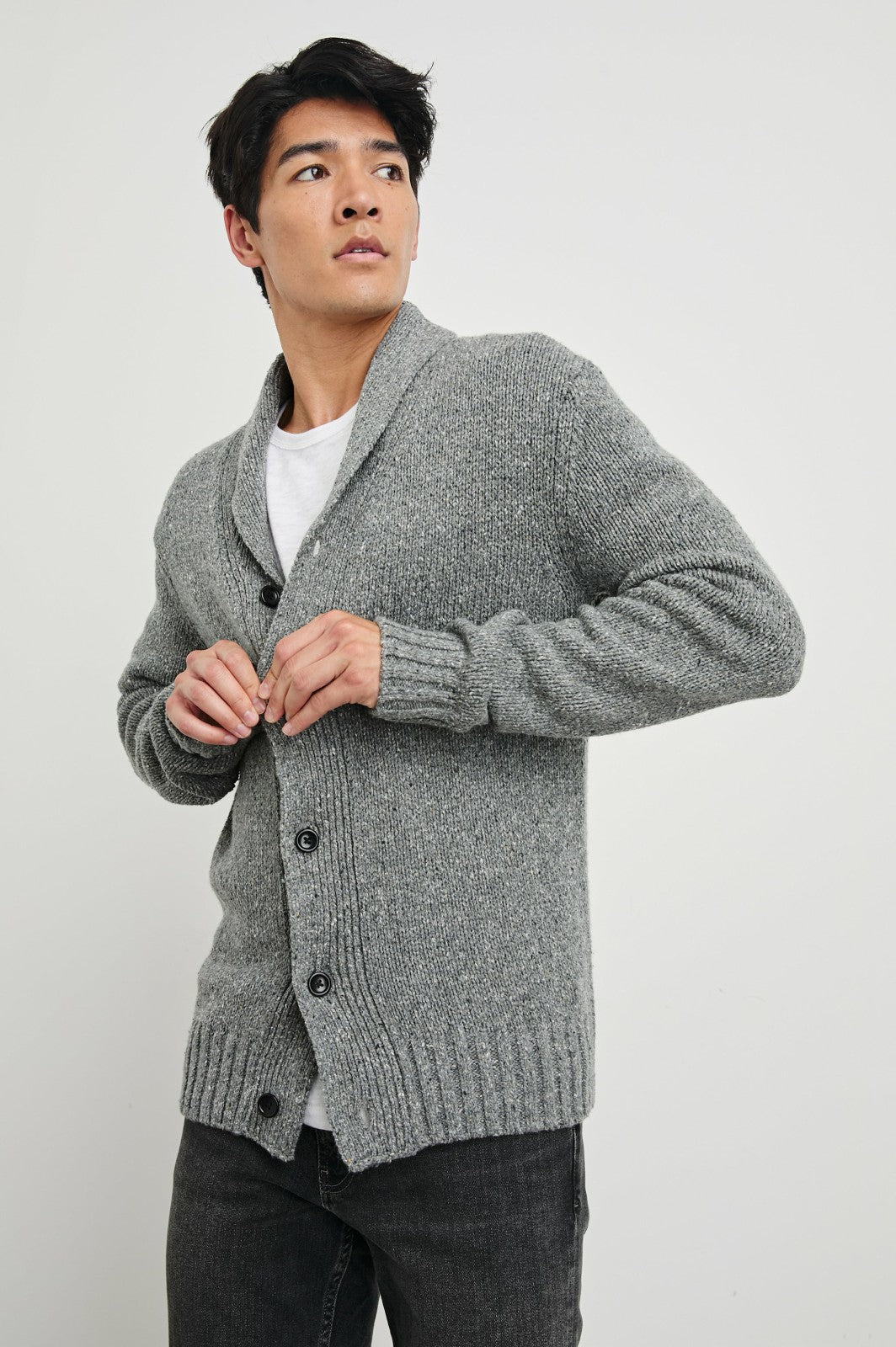 CORDEN CARDIGAN - MONOCHROMATIC SPECKLE| Rails discount