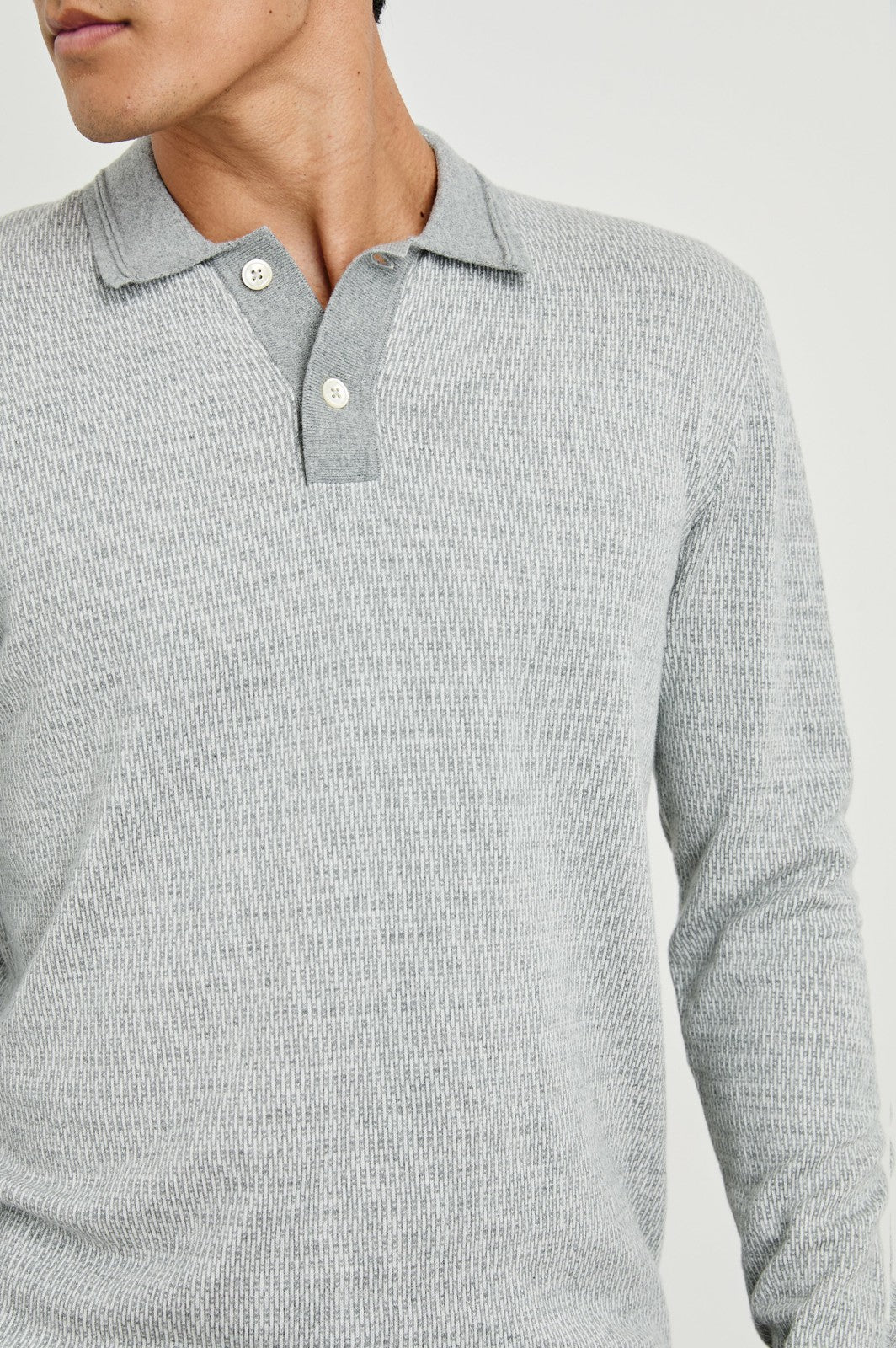GREENWICH SWEATER - GREY BROQUADE| Rails US