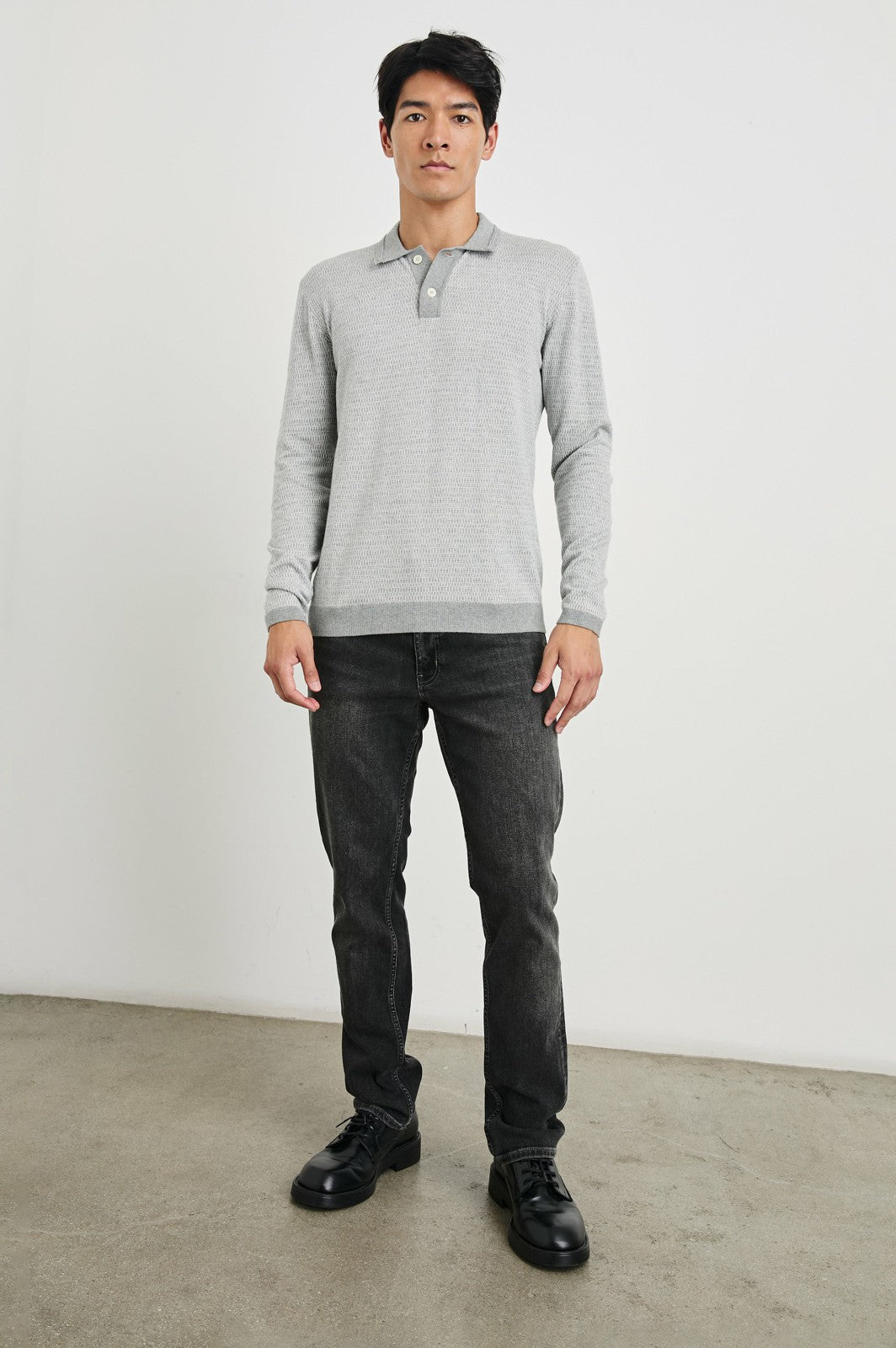 GREENWICH SWEATER - GREY BROQUADE| Rails US