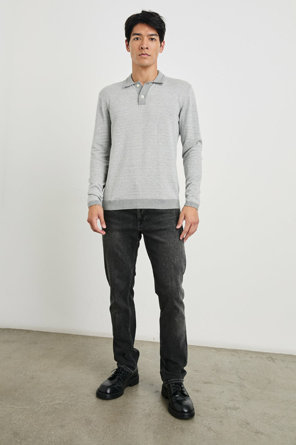 GREENWICH SWEATER - GREY BROQUADE| Rails US